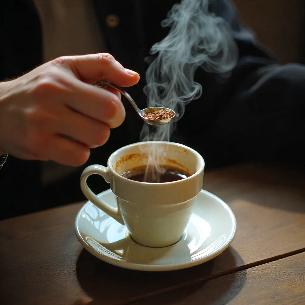 Mindful brewing setup with natural lighting